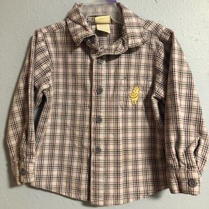 Disney's Classic Winnie the Pooh Toddler Boy Long Sleeve Polo shirt. Button Down